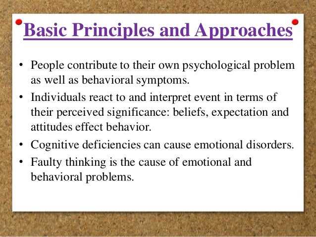 Basic principles of cognitive behavioural therapy