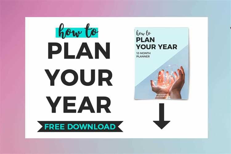 How to plan your year