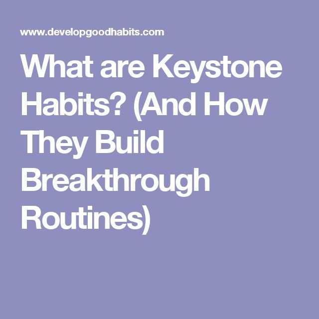 Keystone habits