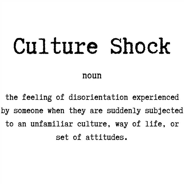 Overcoming culture shock