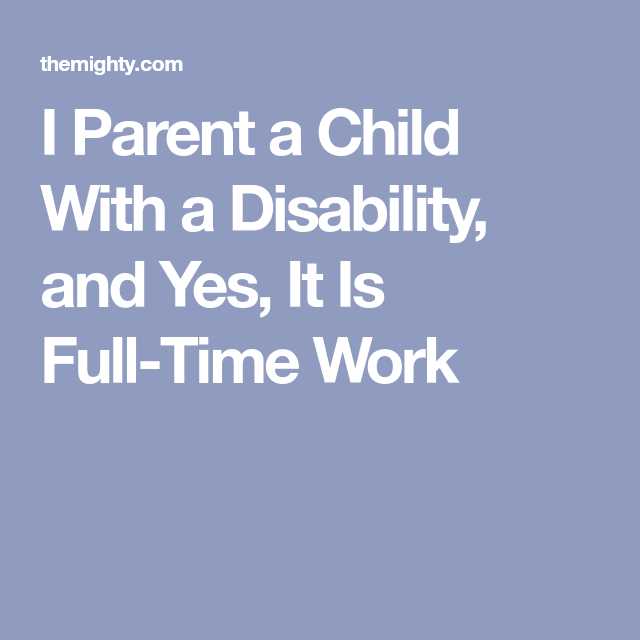 Parenting a child with a disability