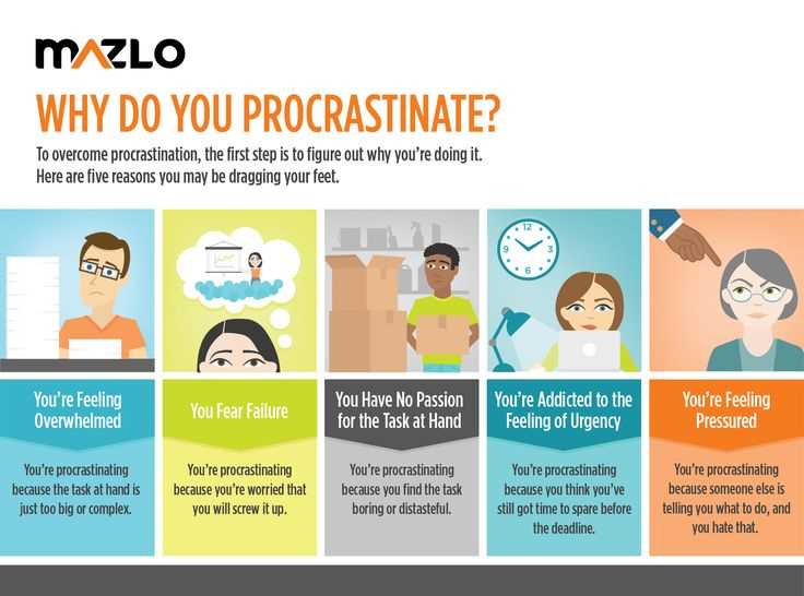 Reasons why people procrastinate