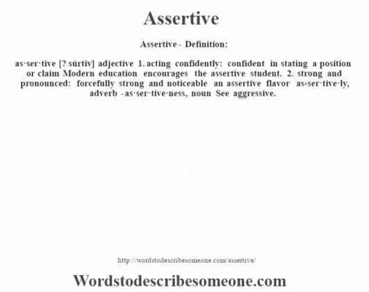 Clear Definition of Assertiveness