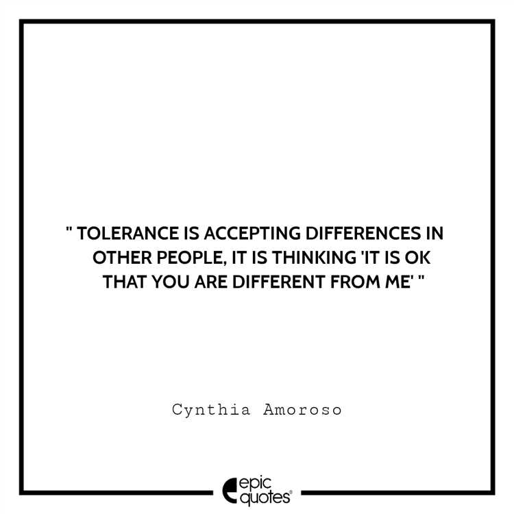 Tolerance Quotes