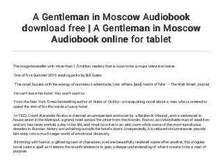 A gentleman in moscow quotes