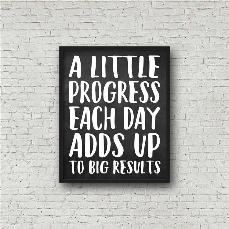 A little progress each day quote