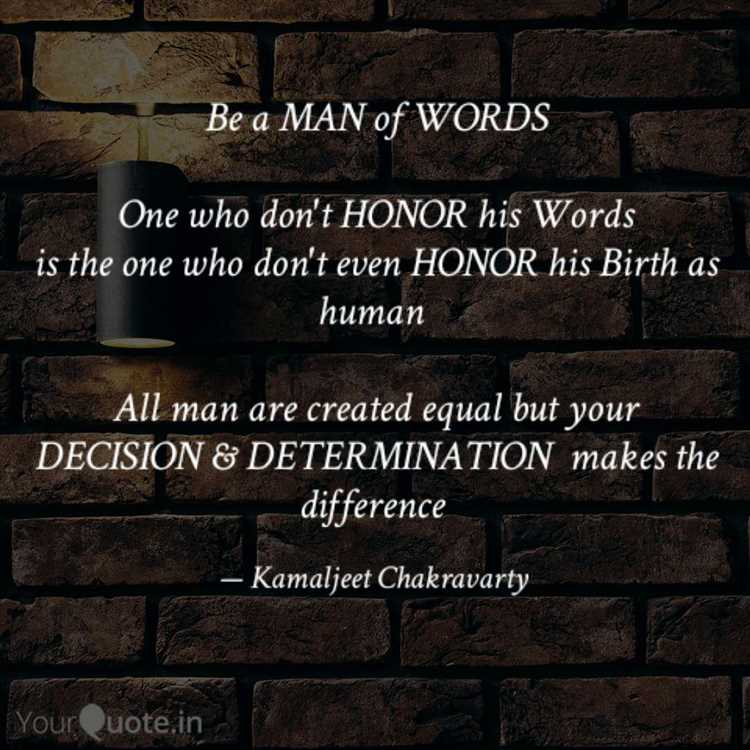 A man words quotes