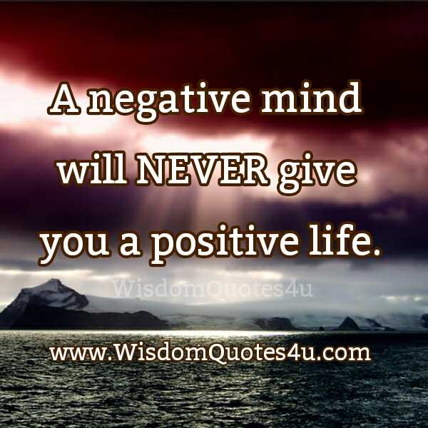 A negative mind quotes