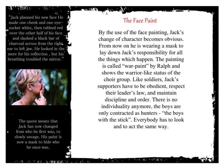 A quote about the face paint