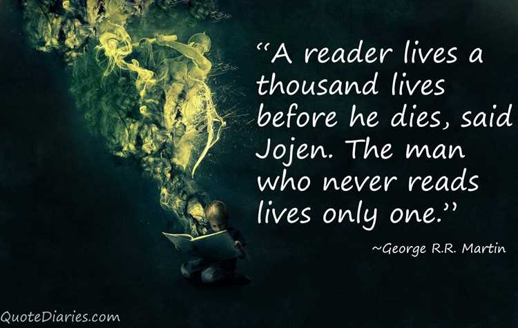 A reader lives a thousand lives quote