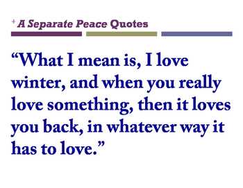 A separate peace quotes with page numbers