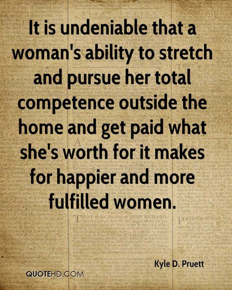 A woman's worth quote