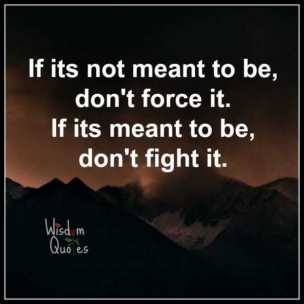 Don t force it quotes