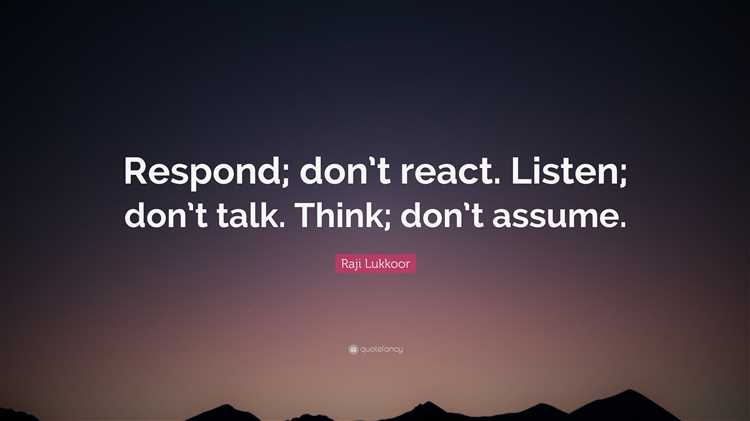 Don t react quotes