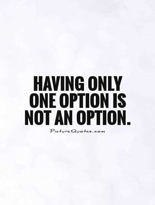Don't be an option quote