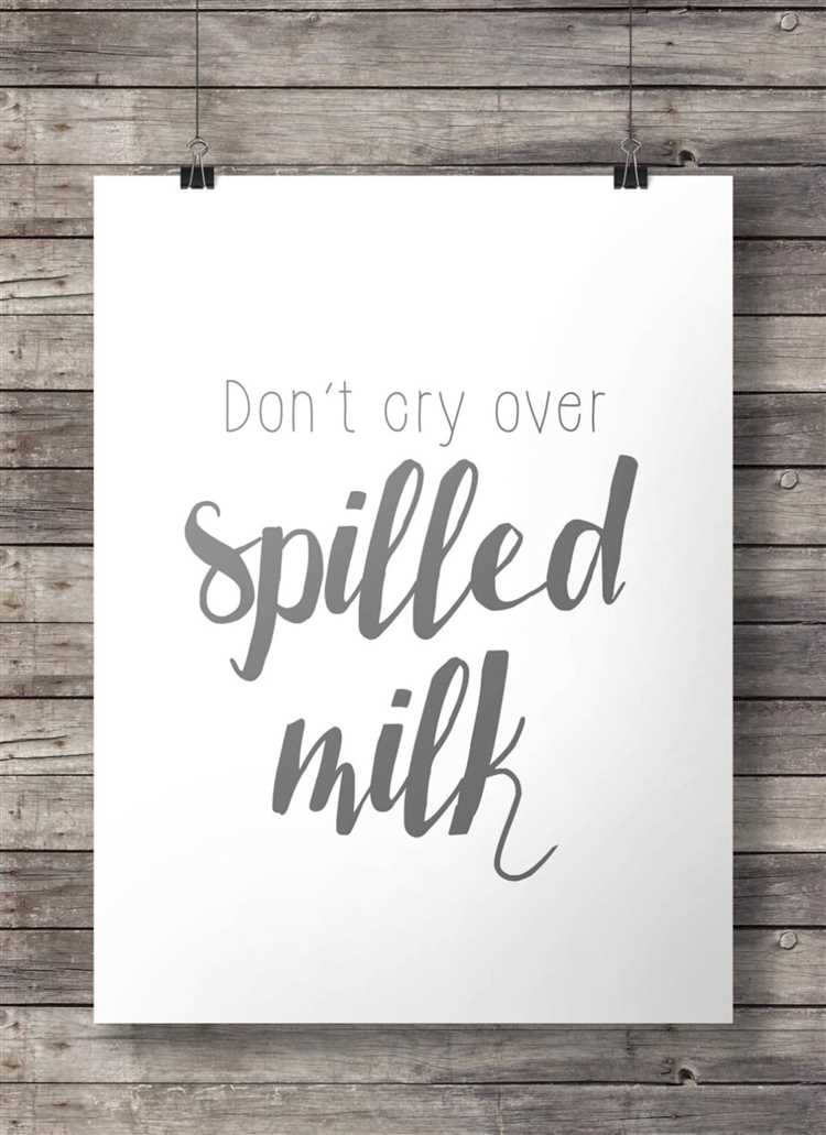 Embracing the Spilled Milk Metaphor
