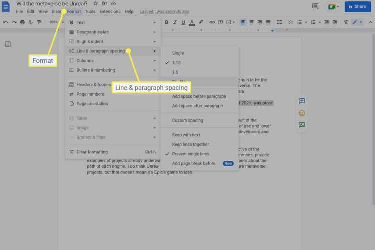 How to format a block quote in google docs