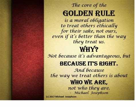 Is the golden rule quoted in the codes preamble