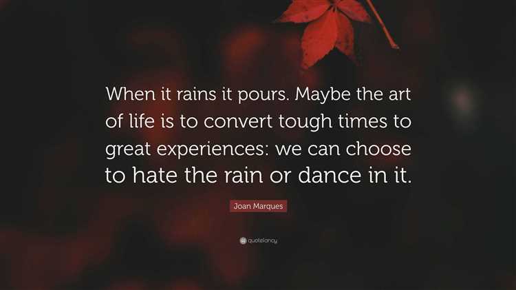 When it rains it pours quotes