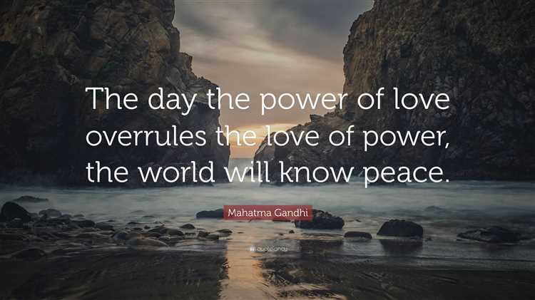 When the love of power quote