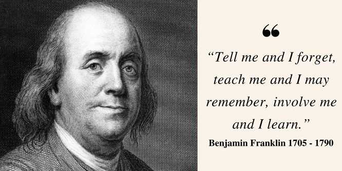 Which quote best shows ben franklin's enterprising personality