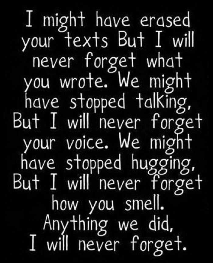 Will never forget you quotes